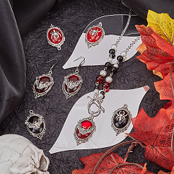 16 pendentif ovale en alliage pour Halloween&nbsp;FIND-SC0011-19