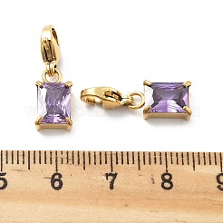 Colgante rectangular de acero inoxidable 304 con rhinestone decorativos.&nbsp;STAS-L283-42G