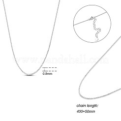 Rhodinierte 925-Sterlingsilber-Kastenkettenhalsketten&nbsp;JN985A