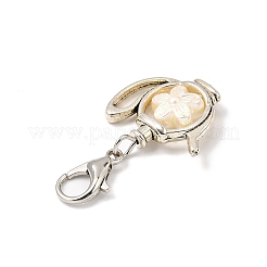 Decorazioni pendenti a forma di teiera in acrilico opaco e lega in stile tibetano&nbsp;HJEW-JM03567