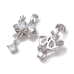 Pendentifs en laiton zircon cubique transparent&nbsp;KK-K360-10P