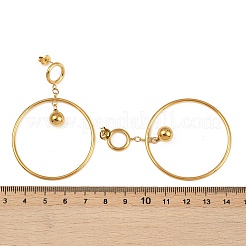 Ohrstecker mit Ring aus 304 Edelstahl&nbsp;X-EJEW-K268-34G