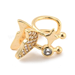 Orecchini in vero ottone placcato oro 14k con zirconi cubici&nbsp;EJEW-M232-01D-G
