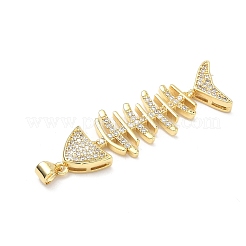 Pendentifs avec zircon cubiques à micro-pavés en laiton&nbsp;KK-P345-68G
