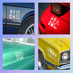 Reflektierende Vinyl-Autoaufkleber aus Kunststoff&nbsp;STIC-WH0036-012
