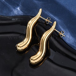 Boucles d'oreilles à tige en acier inoxydable 304 en forme de larme&nbsp;EJEW-A125-28B-G