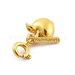 Pendentif décoratif en forme de fruits en laiton&nbsp;HJEW-P020-01I-G