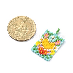 Handgefertigte Saatperlen mit japanischem Seed Loom-Muster&nbsp;PALLOY-MZ00105-03