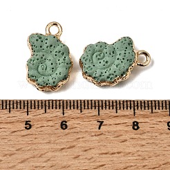 Pendentifs en roche de lave synthétique teintée&nbsp;G-P614-05G-11