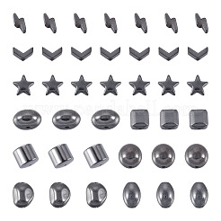 135 pz 9 stili di perline di ematite sintetica non magnetica&nbsp;G-CD0001-12