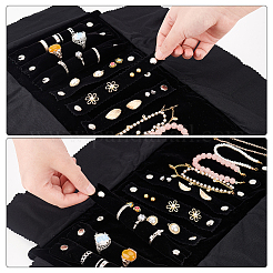Rotolo organizer per gioielli in velluto&nbsp;AJEW-WH0347-28