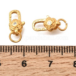 Laiton micro pavé zircon cubique clair fermoir pince de homard&nbsp;KK-G600-25G-02