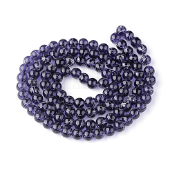 Chapelets de perles en verre transparent drawbench&nbsp;GLAD-Q012-8mm-17
