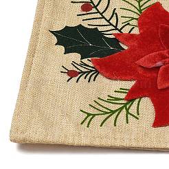 Frohe Weihnachten rote Blume Tischset Tischset Desktop-Dekoration&nbsp;AJEW-XCP0002-53
