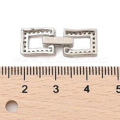 Messing Micro Pave klare Zirkonia Falte über Verschlüsse&nbsp;KK-C075-07P