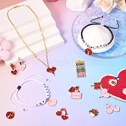 52 pz 26 stili di pendenti in lega smaltata a tema San Valentino&nbsp;ENAM-TA0002-83