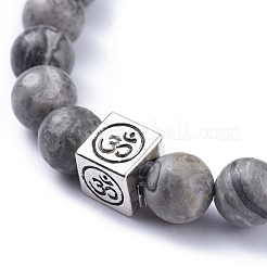 Bracciali elasticizzati in diaspro picasso naturale&nbsp;BJEW-JB04492-05