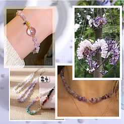 4 Strang natürliche Lavendel-Amethyst-Chip-Perlenstränge&nbsp;G-SC0002-65