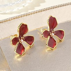 Pendientes de latón esmaltado para mujer&nbsp;KK-CBA760A-11G-06