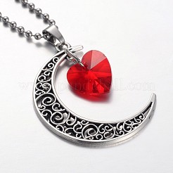 Stile tibetano le collane del pendente luna lega&nbsp;NJEW-JN01179
