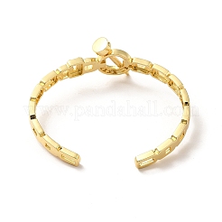 Klarer Zirkonia-Ring & Nagel & Vorhängeschloss offener Armreif&nbsp;BJEW-C027-02G