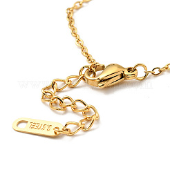 Braccialetto con ciondolo fiore smaltato&nbsp;BJEW-P273-04G