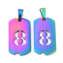 Pendentifs en acier inoxydable 304 avec placage ionique (IP)&nbsp;STAS-O127-A08