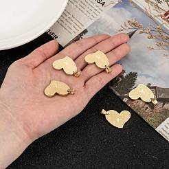 304 Edelstahl Herz Vaterunser Kreuz Anhänger&nbsp;STAS-O065-15