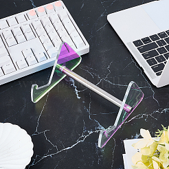 1-stufiger Acryl-Tastaturständer mit platinbeschichteten Eisenstützen&nbsp;ODIS-WH20015-06A-03
