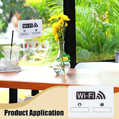 4 Stück selbstklebende Acrylschilder mit WLAN-Passwort und öffentlichem Netzwerk&nbsp;AJEW-BC0010-62