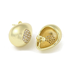 Boucles d'oreilles en laiton avec zircone cubique&nbsp;EJEW-Q799-02B-G