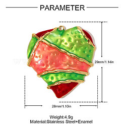 304 Edelstahl-Emaille-Anhänger&nbsp;STAS-OY010-01G