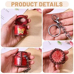 Llaveros de cuero&nbsp;AJEW-WH0455-918A