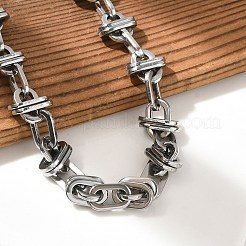 304 Edelstahl-Armbänder mit ovalen Gliederketten für Männer und Frauen&nbsp;BJEW-D042-40P