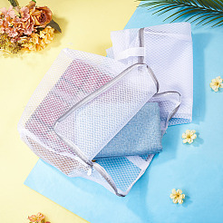 3 sac à linge en maille polyester avec fermeture éclair et poignées&nbsp;ABAG-TA0002-19