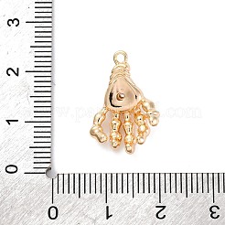 Pendentifs avec zircon cubiques à micro-pavés en laiton&nbsp;KK-D288-02G