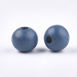 Perles de bois naturel peintes&nbsp;WOOD-S049-05C