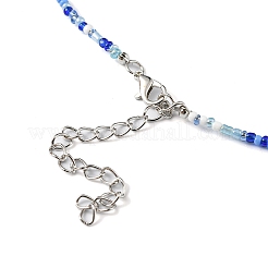 Collar de encanto de corazón de esmalte de aleación&nbsp;NJEW-PH01493-04