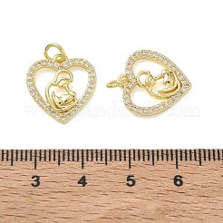 Pendentifs en laiton zircon cubique transparent&nbsp;KK-T085-16G-G