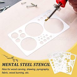 4 Stück Stanzschablonen aus 304 Edelstahl in 4 Stilen&nbsp;DIY-FG0002-08