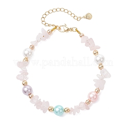 Bracelets en perles de quartz rose naturel pour femmes&nbsp;BJEW-JB12309-01