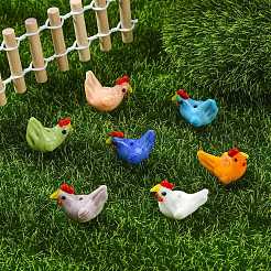 7 Stück 7 Farben handgefertigte holprige Bunte Malerei-Perlen&nbsp;LAMP-CJ0003-02