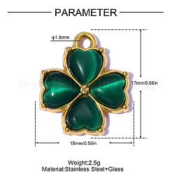 Katzenaugenanhänger aus 304 Edelstahl&nbsp;STAS-OY015-33G