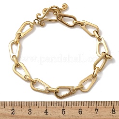 Pulseras de cadena Figaro de acero inoxidable 304 para mujer&nbsp;BJEW-R009-02G