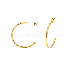 Classici orecchini a bottone a forma di C in acciaio inossidabile 304&nbsp;OR5180