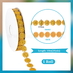 Ruban de bordure en dentelle à fleurs en polyester scintillant&nbsp;OCOR-WH0105-095A