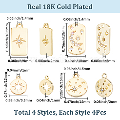 16pcs 4 Arten Legierungsanhänger&nbsp;FIND-SC0021-43