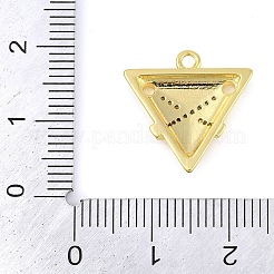 Pendenti con micro pavé di zirconi trasparenti in vero ottone placcato oro 18k a tema croce&nbsp;LS-KK-L219-06G-04