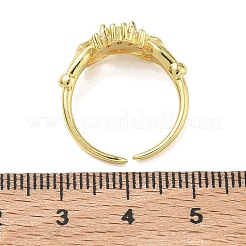 Manschettenringe aus Messing mit Zirkonia-Pavé&nbsp;RJEW-H268-02G