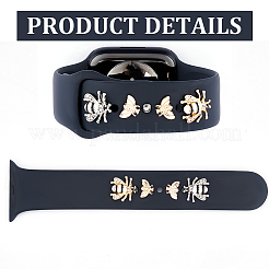 6 stücke 6 arten bienen zink-legierung mit emaille uhr band studs&nbsp;FIND-UN0003-39